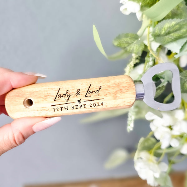 Personalised Bottle Opener For Weddings