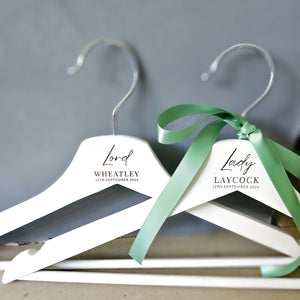 Personalised Engraved Hanger For Weddings