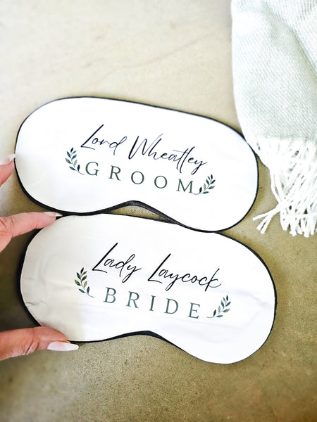 Personalised Eye Masks For Weddings