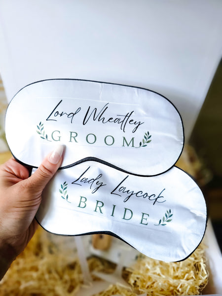 Personalised Eye Masks For Weddings