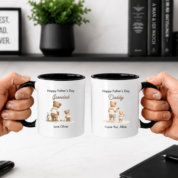 Personalised Bear Hobby Mug For Fathers Day
