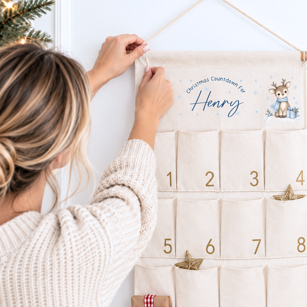 Personalised Penguin & Reindeer Christmas Advent Calendar