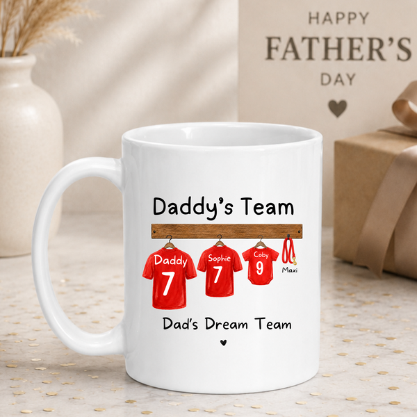 Personalised Father's Day Football Mug for Dad