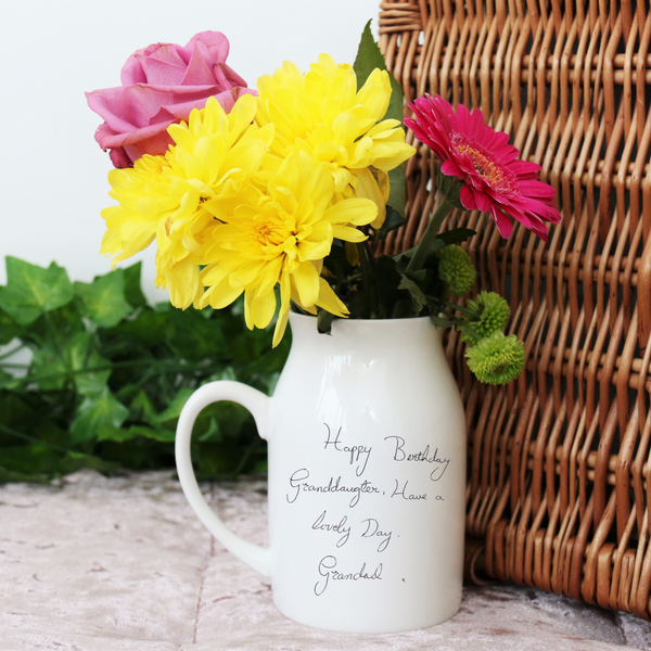 Personalised Handwritten Message Vase