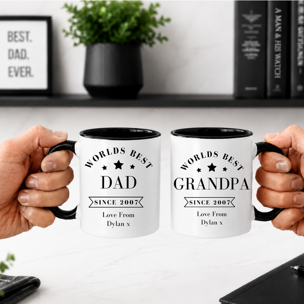 Personalised Worlds Best Dad Mug | Father's Day Gift UK