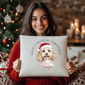 Personalised Cockapoo Christmas Cushion