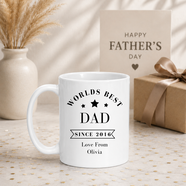 Personalised Worlds Best Dad Mug | Father's Day Gift UK