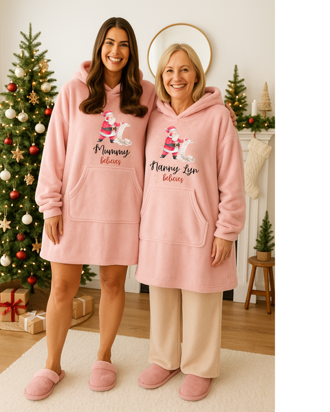 Personalised Matching Family Santa Hoodies