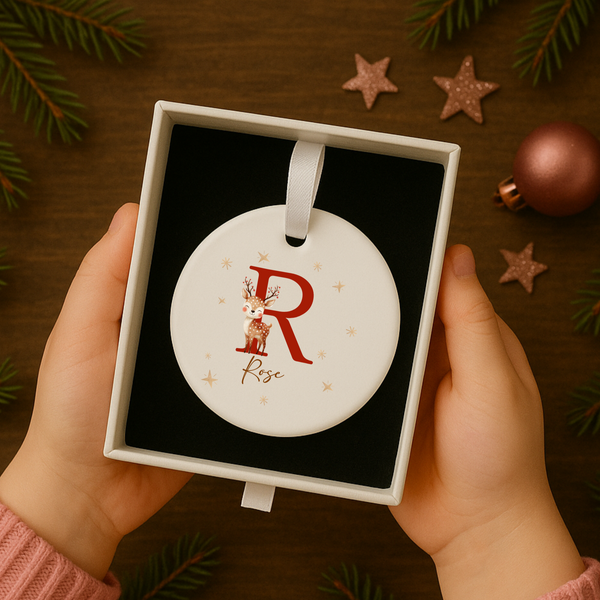Personalised Santa Ceramic Christmas Bauble