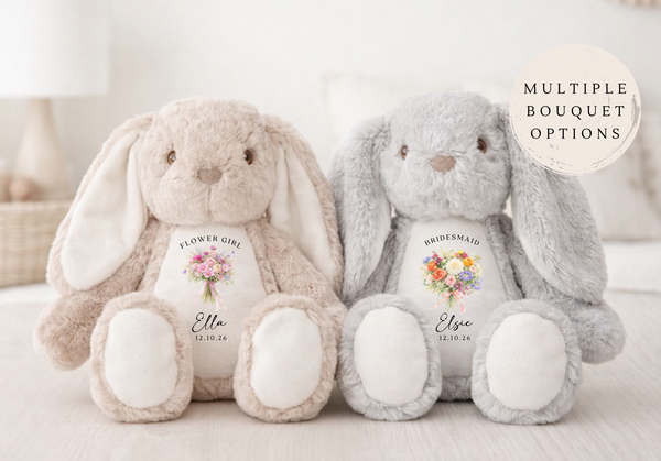 Personalised Flower Girl Bouquet Bunny