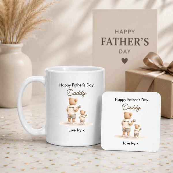 Personalised Bear Hobby Mug For Fathers Day