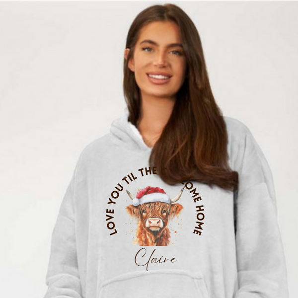 Personalised Highland Cow Hoodie