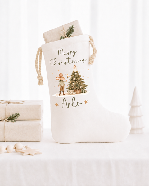 Personalised Baby’s First Christmas Mouse Stocking, Santa Sack or Set