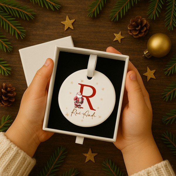 Personalised Santa Ceramic Christmas Bauble