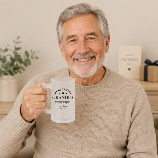 Personalised Grandad Beer Stein | Fathers Day Gift Set