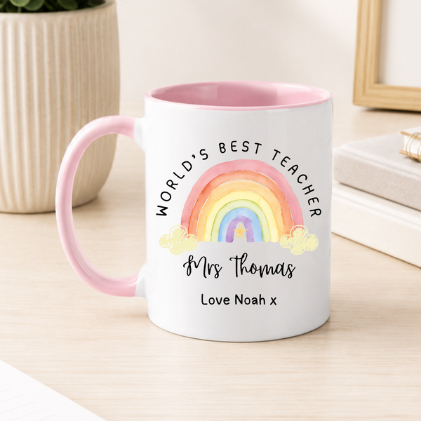 Personalised Rainbow Mug For Teachers