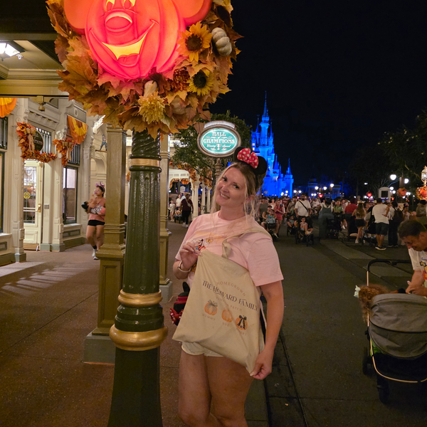 Personalised Pumpkin Family Tote Bag - Autumn & Fall Gifts