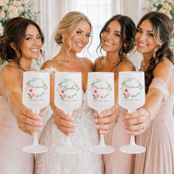 Personalised Wedding Beer & Wine Glass Gift Set