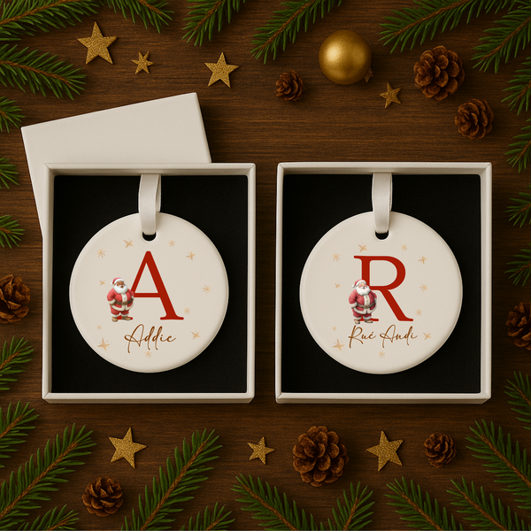 Personalised Santa Ceramic Christmas Bauble