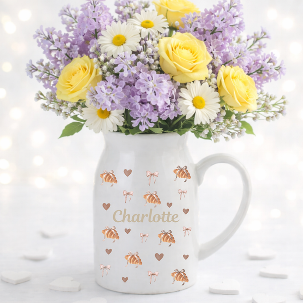 Personalised Breakfast Croissant Vase For Her