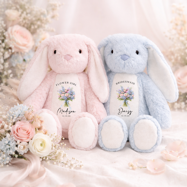 Personalised Flower Girl Bouquet Bunny