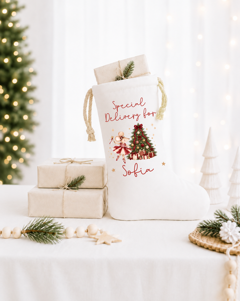 Personalised Baby’s First Christmas Mouse Stocking, Santa Sack or Set