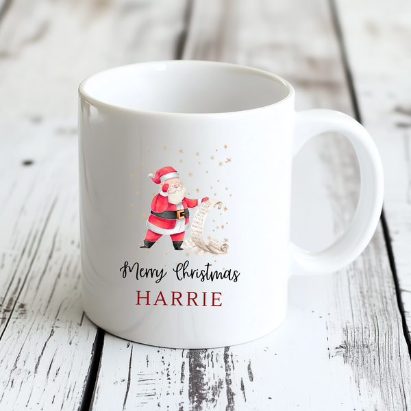Personalised Christmas Santa Matching Family Mugs