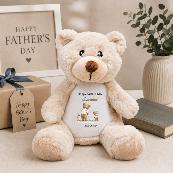 Personalised Hobby Fathers Day Teddy - Golf, Football, Fishing