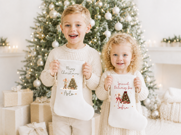 Personalised Baby’s First Christmas Mouse Stocking, Santa Sack or Set
