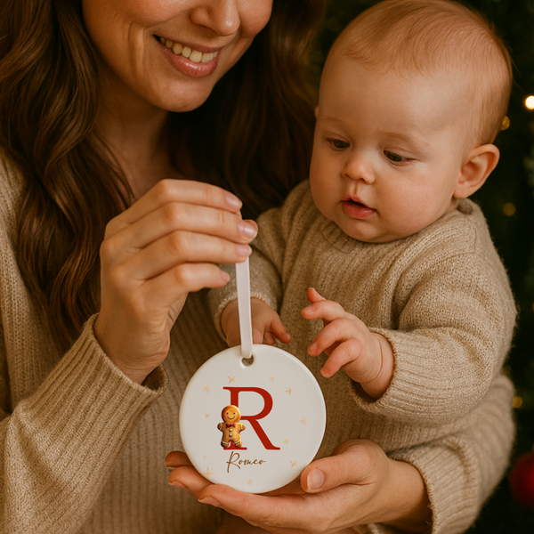 Personalised Santa Ceramic Christmas Bauble
