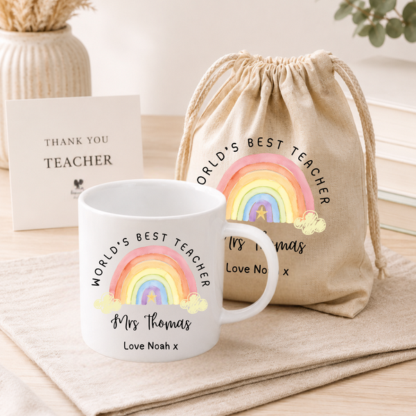Personalised Rainbow Mug For Teachers