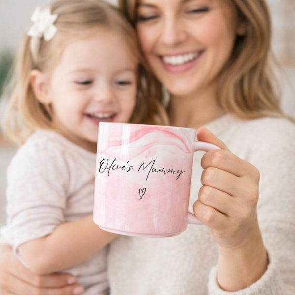 Personalised Marble New Mum Mug