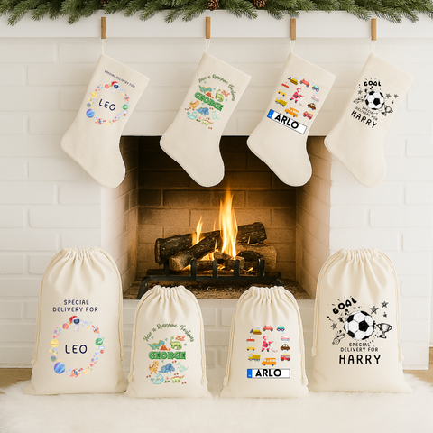 Personalised Christmas Stockings For Boys