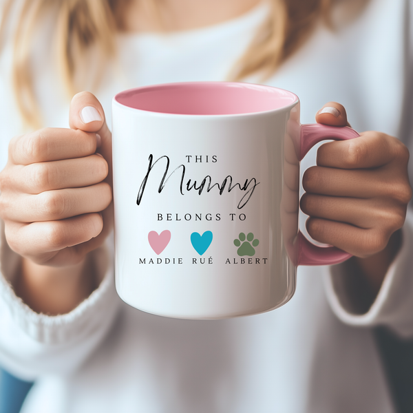 Personalised Heart Mug For Mum - Mother's Day