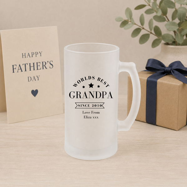 Personalised Grandad Beer Stein | Fathers Day Gift Set