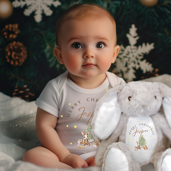 Personalised First Christmas Baby Vest