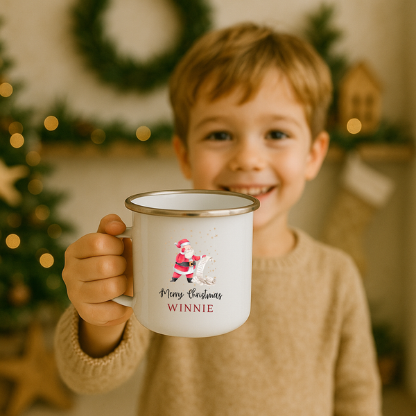 Personalised Christmas Santa Matching Family Mugs