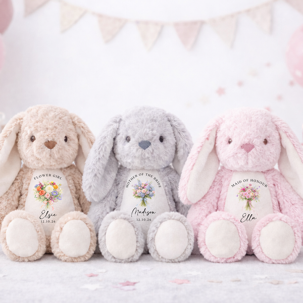Personalised Flower Girl Bouquet Bunny