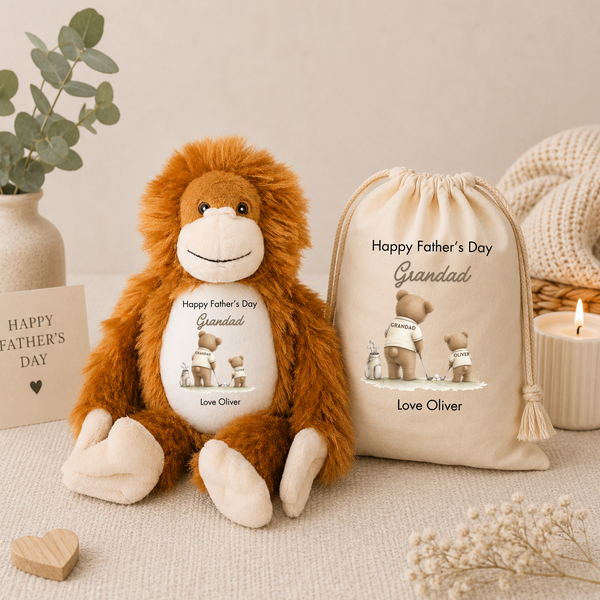 Personalised Hobby Fathers Day Teddy - Golf, Football, Fishing