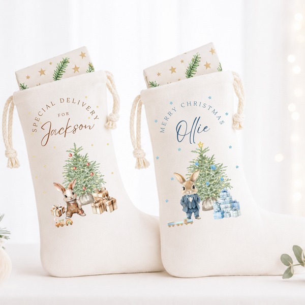 Personalised Bunny Present Sack