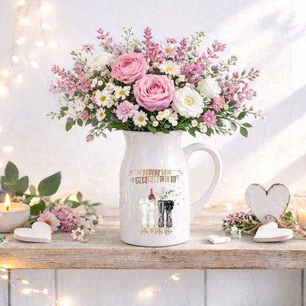 Personalised Ceramic Wedding Vase Keepsake