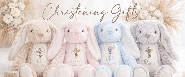 Personalised Christening Bunny Gift | Baptism Keepsake for Baby