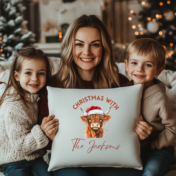 Personalised Highland Cow Cushion