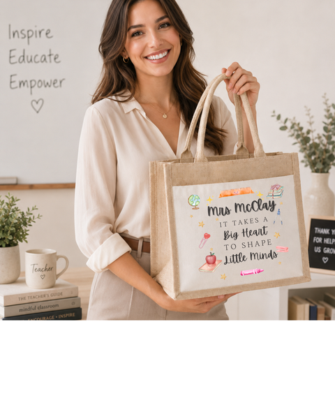 Personalised Teacher Tote Bag