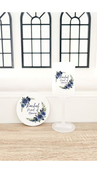 Personalised Maid Of Honour Glass