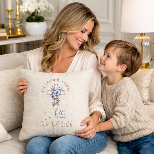 Personalised Christening, Baptism, Holy Communion Cushion