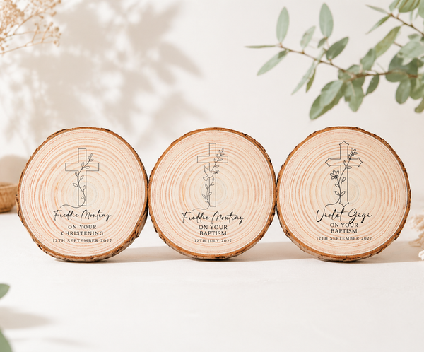 Personalised Wooden Christening/Baptism Plaque