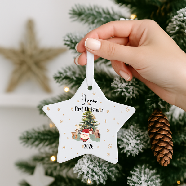 Baby's First Christmas Bauble, Baby 1st Xmas Ornament,1st Christmas Keepsake Ornament Gift