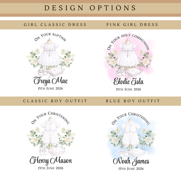 Personalised Christening Ceramic Hanging For Kids