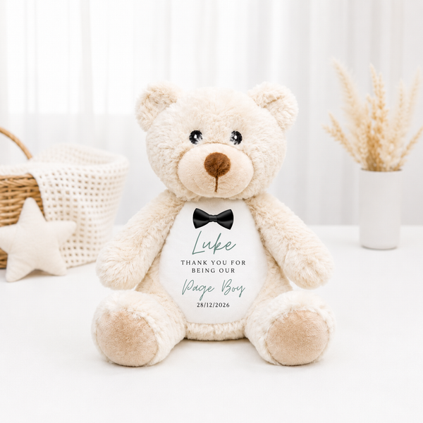 Personalised Soft Toy For Flower Girl & Page Boy